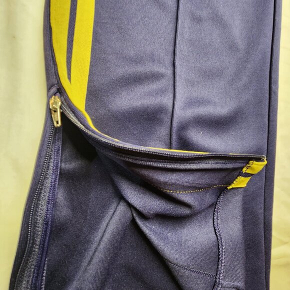 VTG Nike The Athletic Dept.  Warm Up Pants Dark Blue w/ Yellow Stripes Size XL - Picture 6 of 11